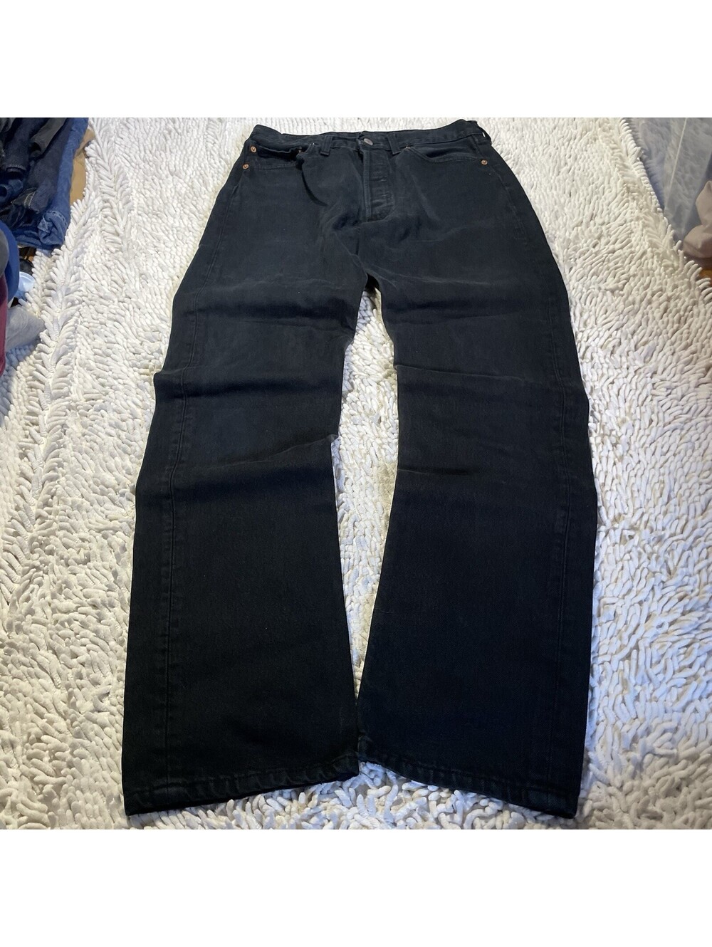 Vintage 90s Levis Black Denim Jeans 501 0165 299 Size 31x33 Europe UK Made